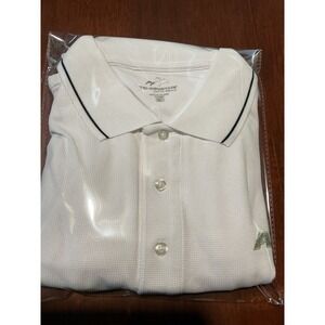 Tri-Mountain Performance Polo Shirt Mens XLT White AIST Globe-Trotter Chapter